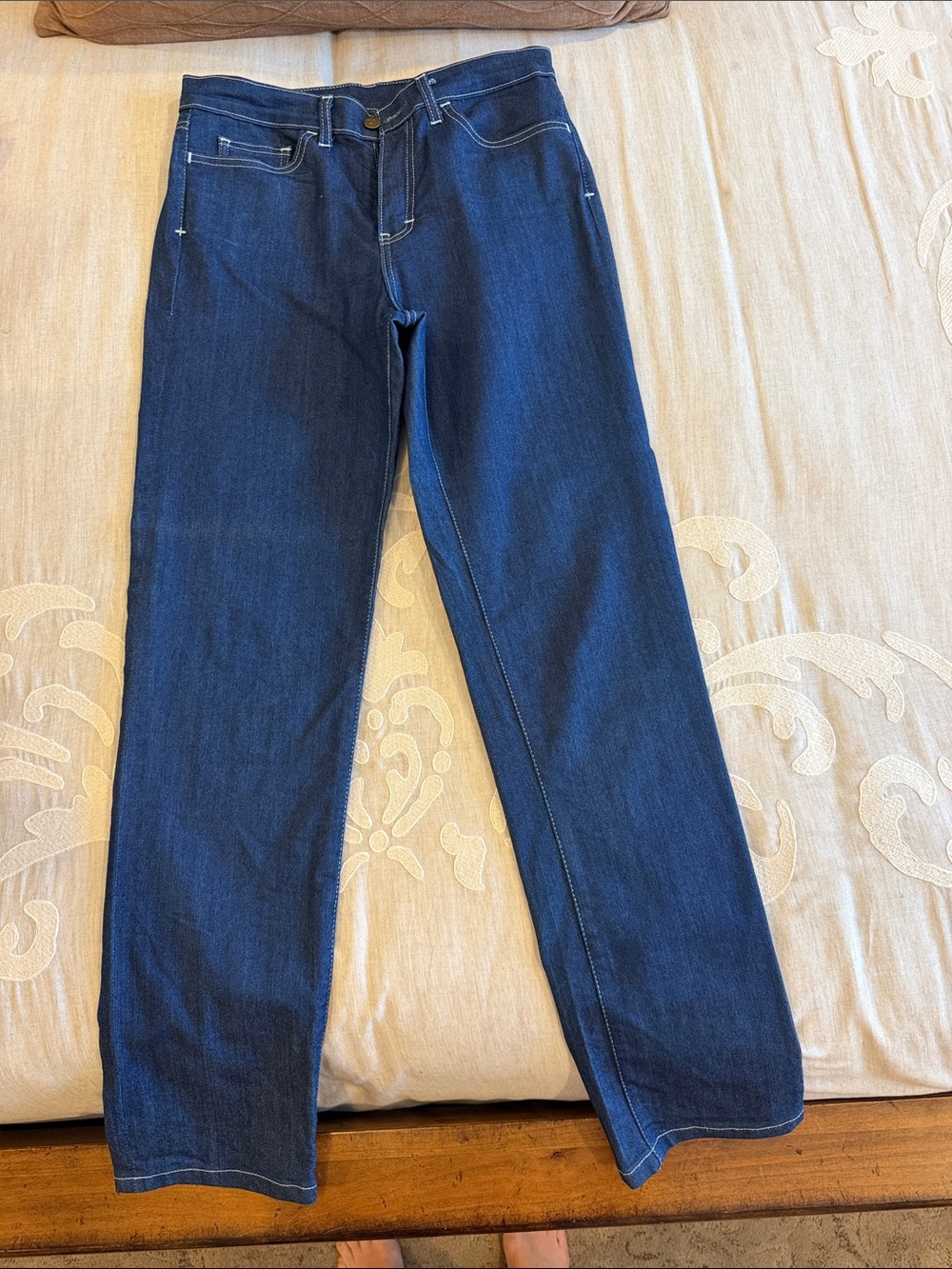 Blue Delta Indigo High-Rise Straight Jeans